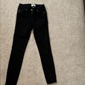 Black Skinny Jeans with Deep Color and Smooth Finish